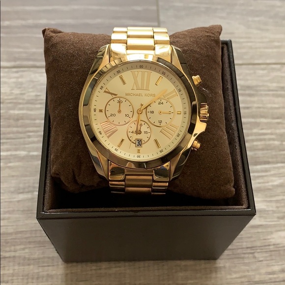 Michael Kors Accessories - Michael Kors Gold Oversized Bradshaw Watch.